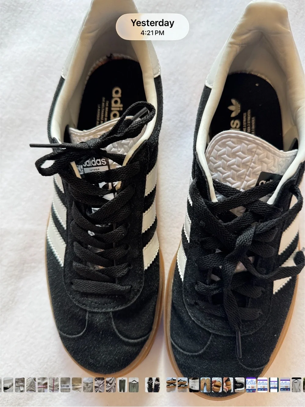 Adidas Gazelle Bold Platform Sneakers Men's 8 Women's 9.5 Black